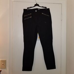 GAP STRETCH SKINNY BLACK JEANS WITH ZIPPERS